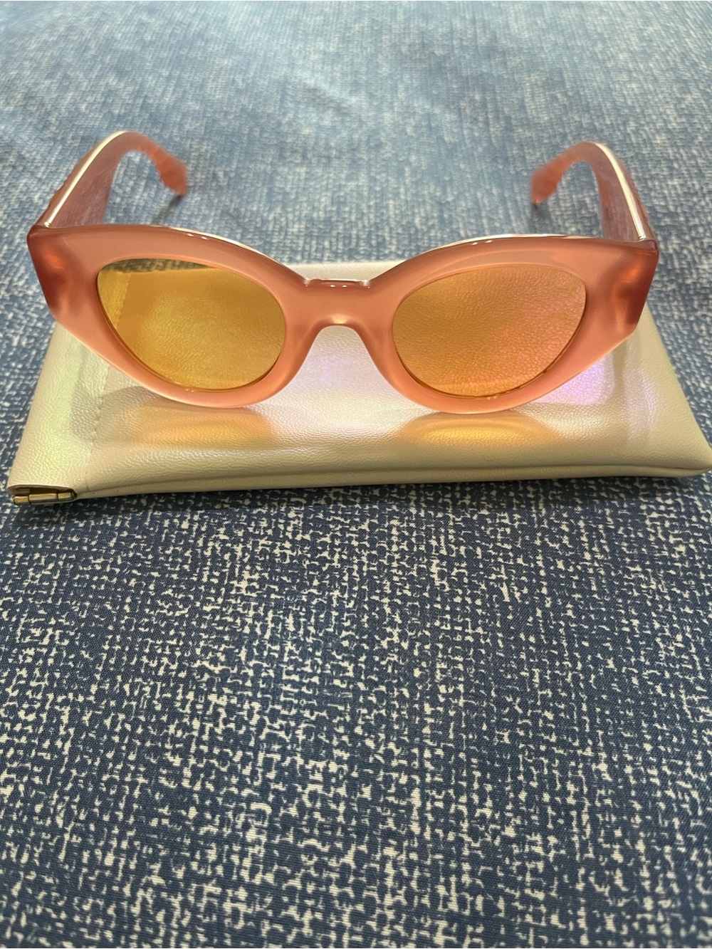 Authentic Burberry Meadow BE4390 Orange TB Logo Sunglasses 47-25-140